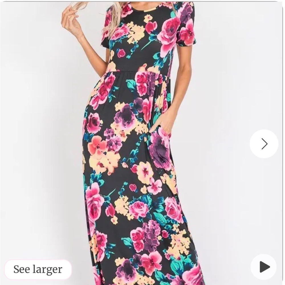 beautiful floral print dress new without tags